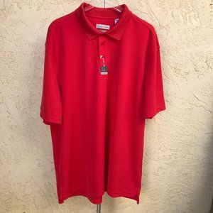 New Tehama Men’s Golf Polo Shirt Hang Em Dry Red Size Large XXL